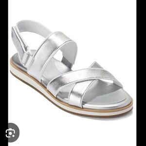 Cole Haan Silver Strappy Sandals